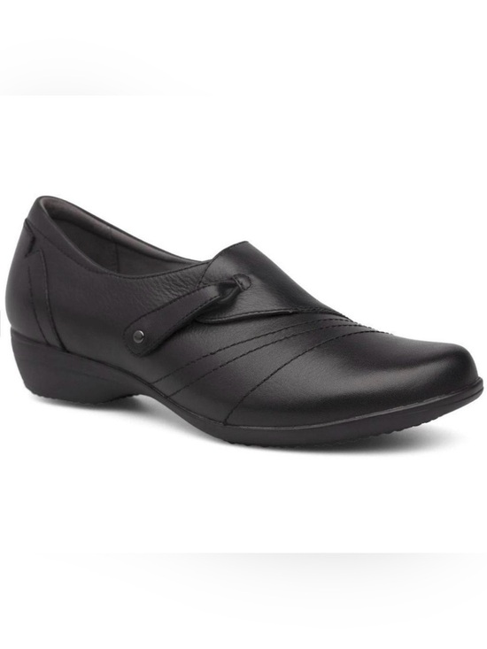 Dansko Franny Black Leather Wedge Loafers Womens Shoes Size 37 US 6.5-7 main image 6